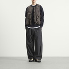 Stone Island Men's Cotton Nylon Micro Ripstop Utility Vest in Charcoal