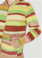 Striped Hooded Sweater in Green
