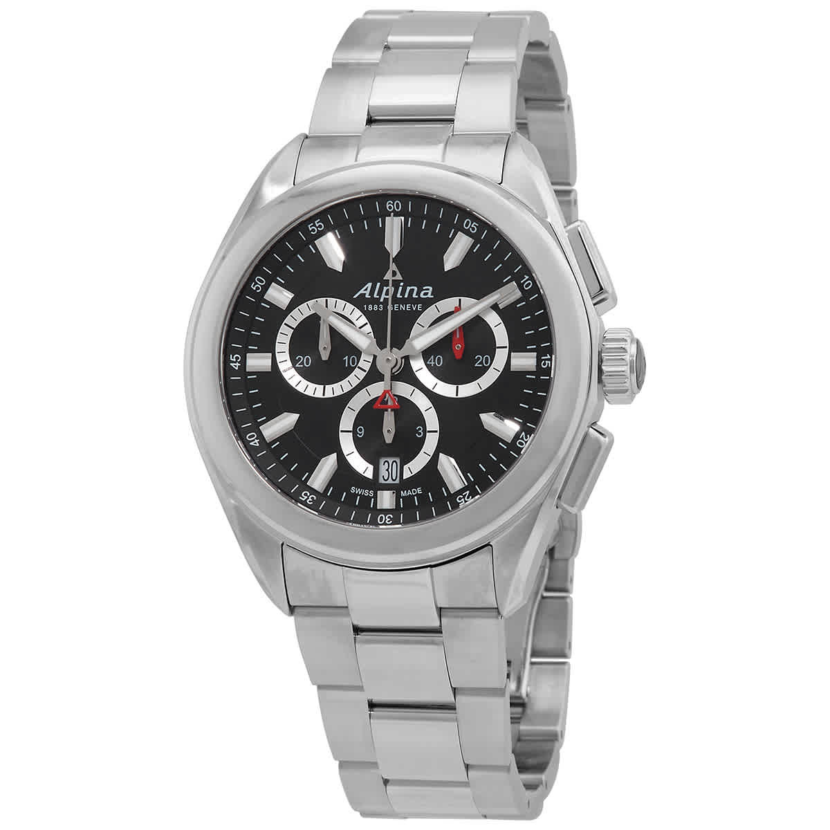 Alpina Alpiner Chronograph Quartz Black Dial Mens Watch AL-373BS4E6B
