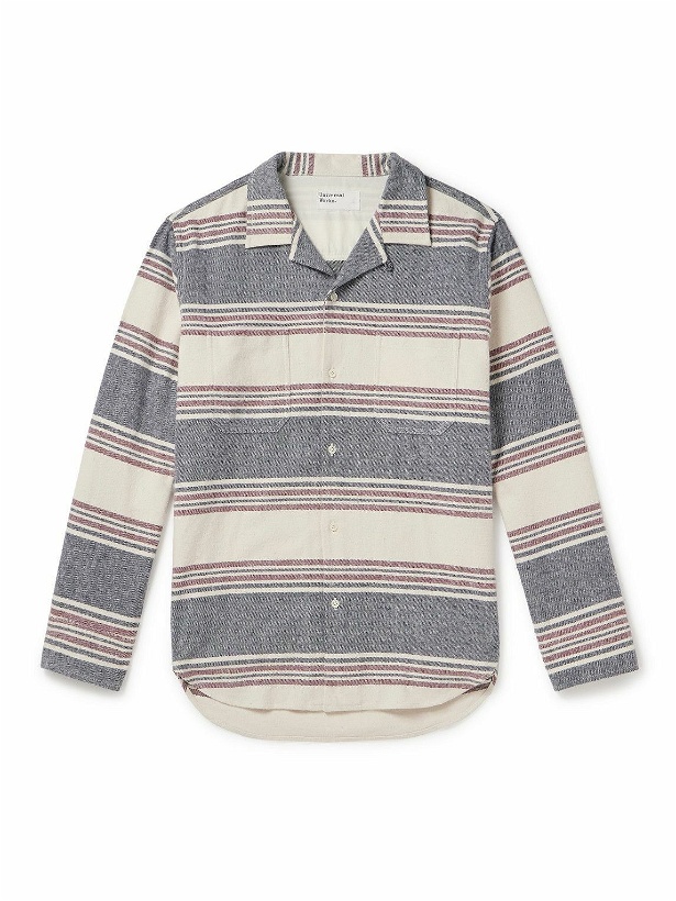 Photo: Universal Works - Striped Brushed-Cotton Shirt - Gray