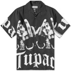 Wacko Maria Men's Tupac Short Sleeve Type 1 Hawaiian Shirt in Black