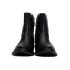 Acne Studios Black Square-Toe Zip Boots