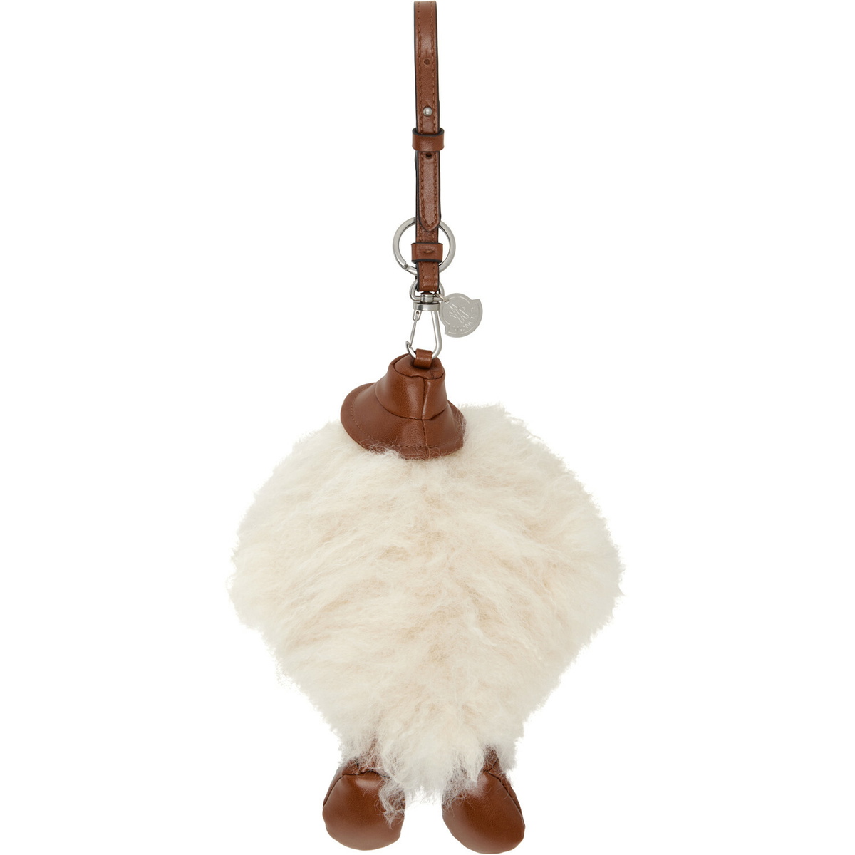 Moncler Brown & Off-White MonDuck Keychain
