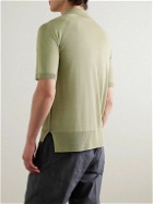 PIACENZA 1733 - Silk and Linen-Blend Polo Shirt - Green