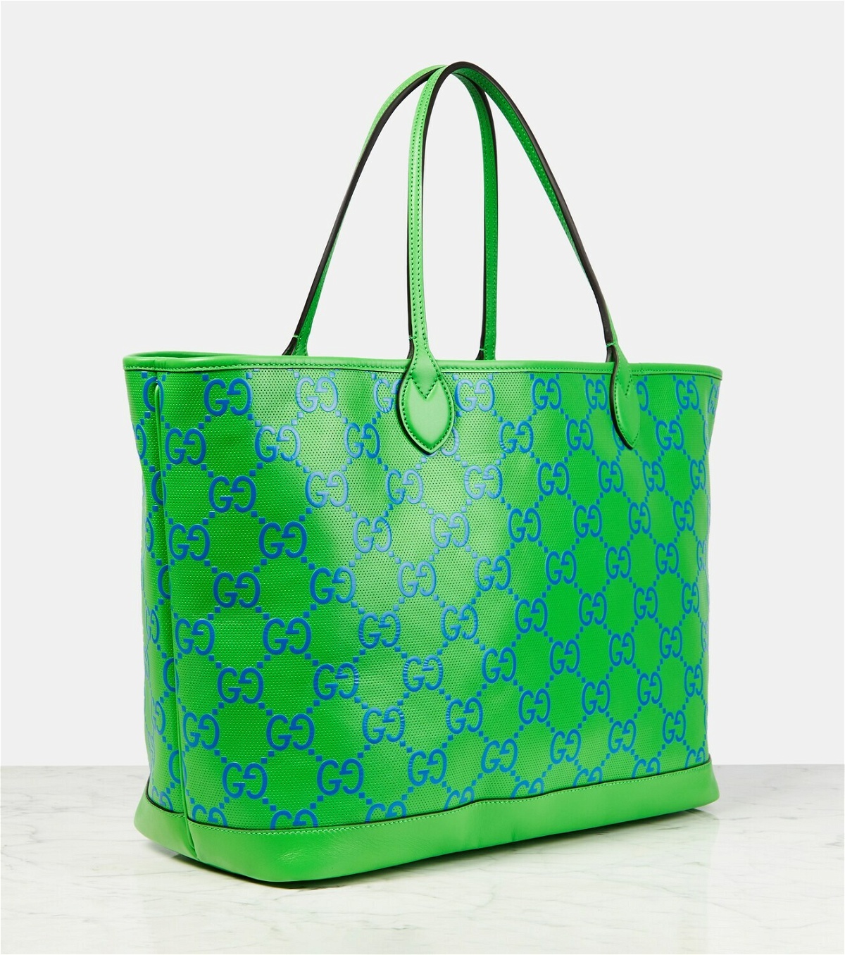 Gucci - Large GG-embossed leather tote Gucci
