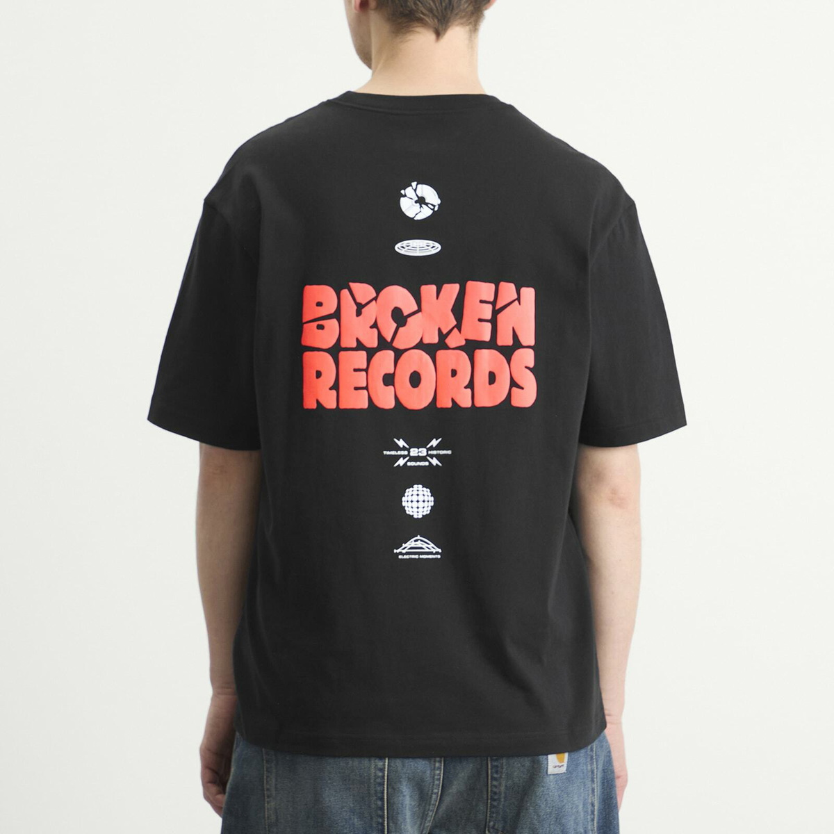 Air Jordan Men's Crew T-Shirt in Black/Infrared
