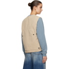 Stone Island Beige 6100007 Organic Panama Cotton 'Old' Effect Vest