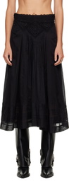 Isabel Marant Etoile Black Garliana Midi Skirt