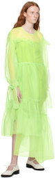 KkCo SSENSE Exclusive Green Scrunch Mini Dress