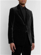 The Row - Black Waris Slim-Fit Velvet Suit Jacket - Black
