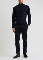 Aurélien Urban Stretch-cotton Trousers Navy