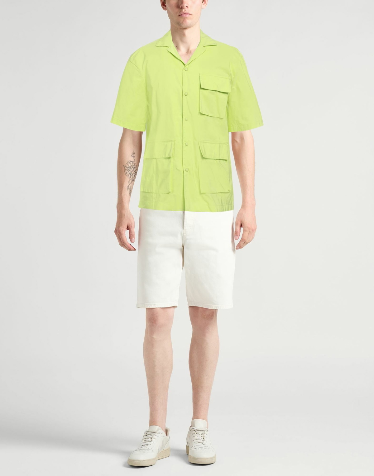 Roberto Collina Mens Shirt Lime in Green