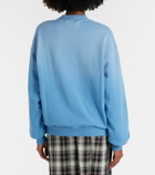 Acne Studios Oversized cotton-blend zip-up sweatshirt