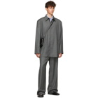 Balenciaga Grey Check Tailored Jacket