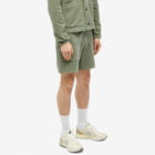 Save Khaki Men's Twill Terry Utility Sweat Shorts in Olive
