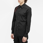 Alexander McQueen Men's Tape Logo Harness Shirt in Black