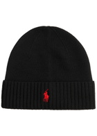Polo Ralph Lauren Logo-embroidered Wool Beanie - Black - One Size