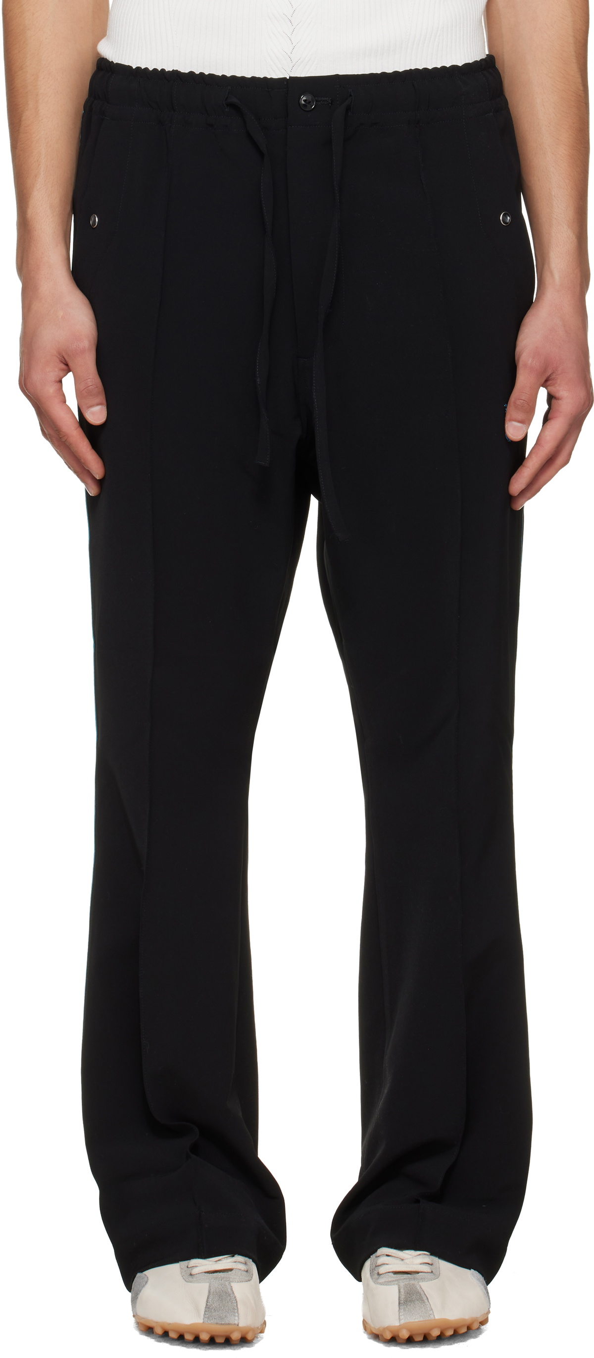 NEEDLES: Black Piping Cowboy Lounge Pants | SSENSE