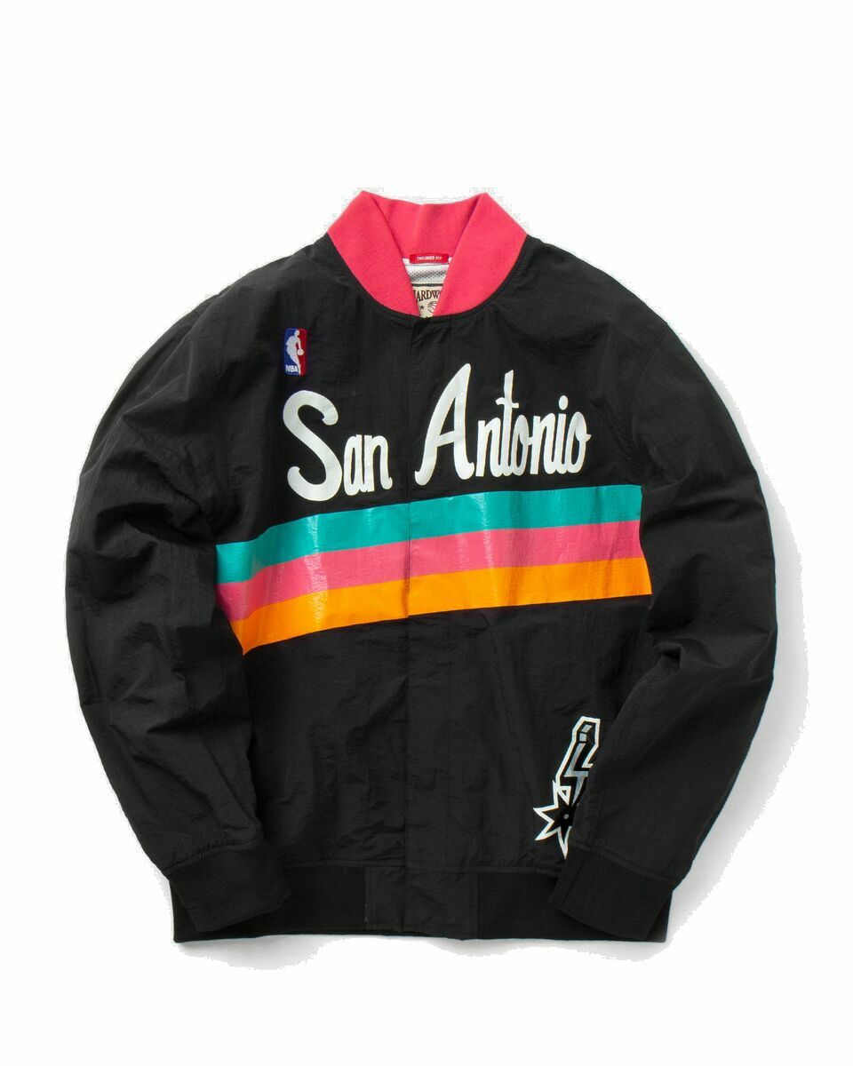 Photo: Mitchell & Ness Nba Authentic Warm Up Jacket San Antonio Spurs 1994 95 Black - Mens - Bomber Jackets/Team Jackets