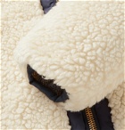 Holiday Boileau - Yvon Logo-Appliquéd Shell-Trimmed Fleece Half-Zip Jacket - Neutrals