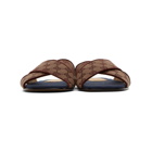 Gucci Burgundy and Navy GG Canvas Sandals