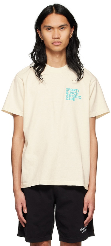 Photo: Sporty & Rich Beige Cotton T-Shirt