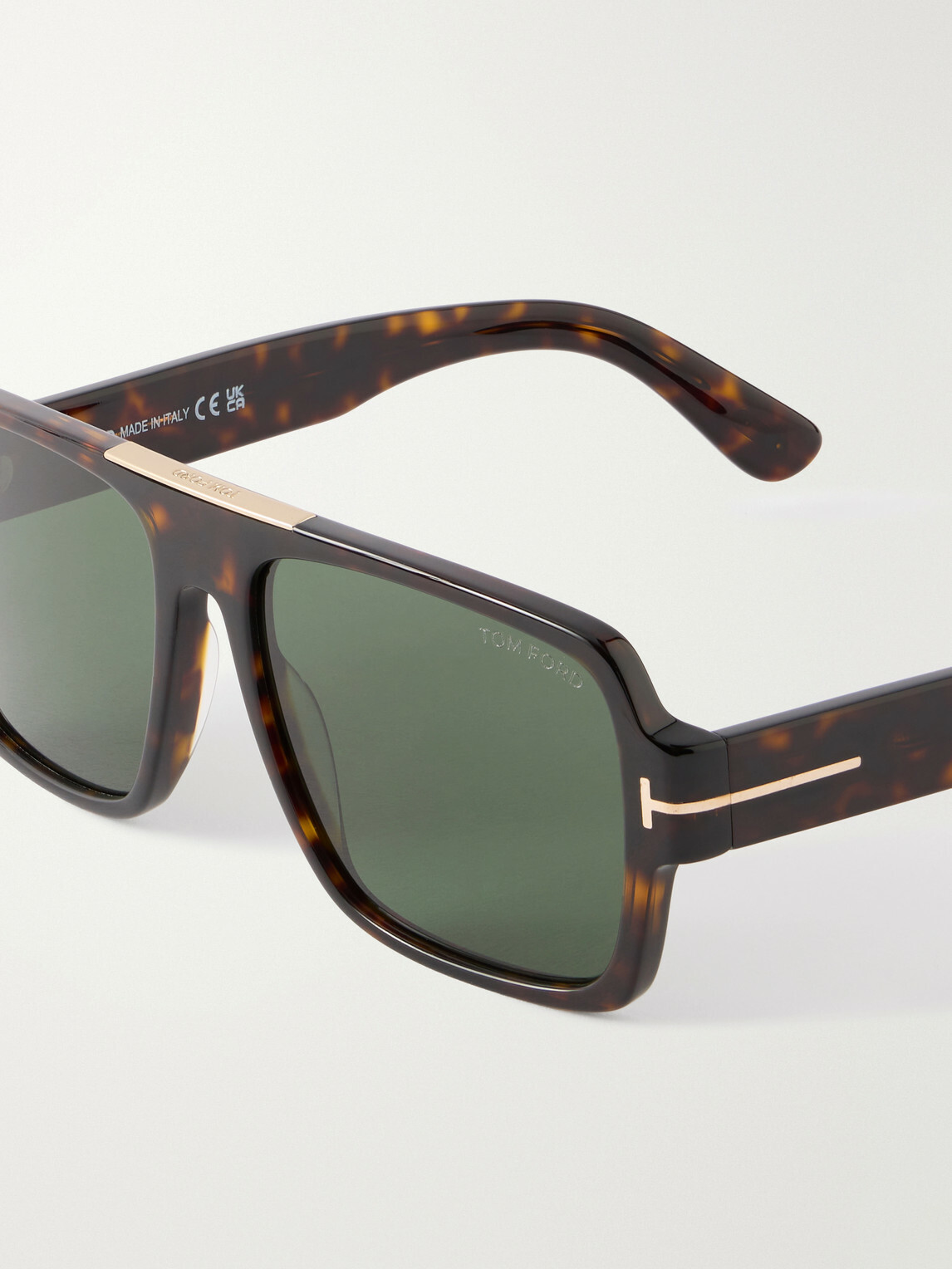 TOM FORD - Sean-02 Rectangular-Frame Tortoiseshell Acetate Sunglasses - Brown