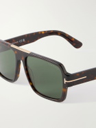 TOM FORD - Sean-02 Rectangular-Frame Tortoiseshell Acetate Sunglasses - Brown