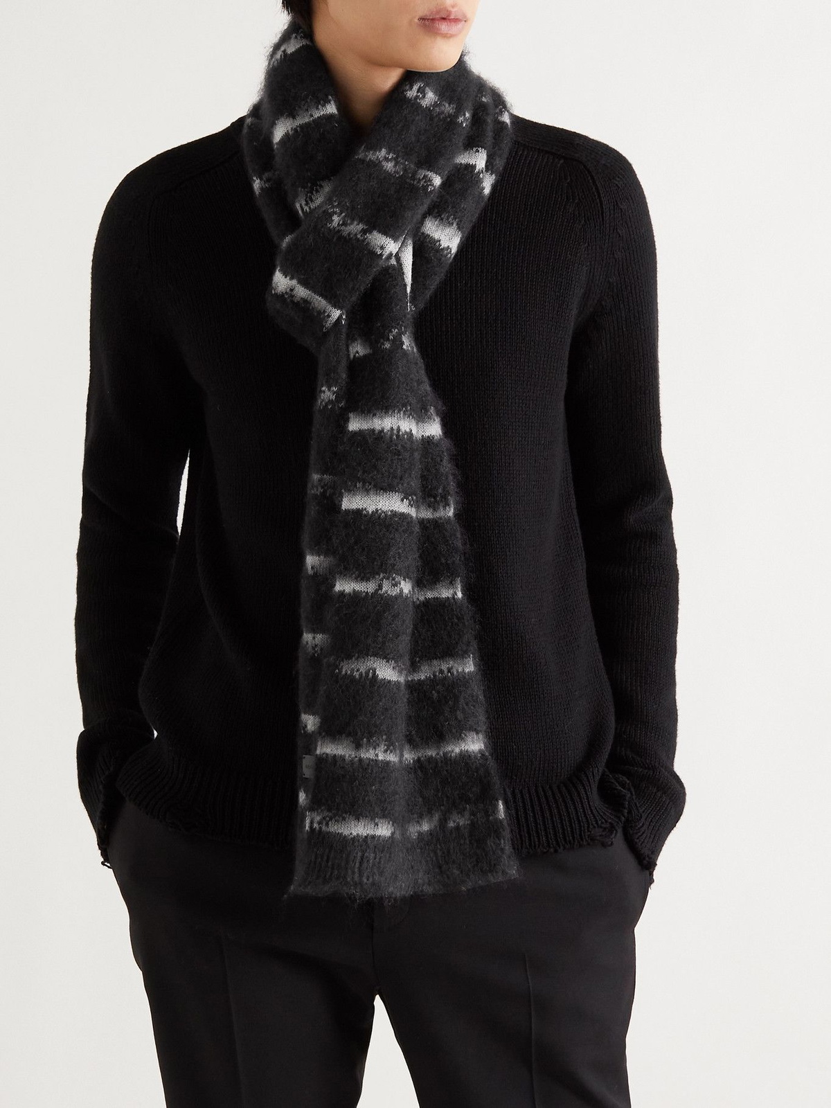 Saint Laurent knitted scarf - Black