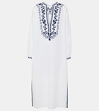 Loro Piana Faye embroidered linen kaftan