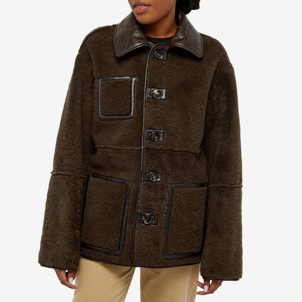 Saks Potts Women's Ada Shearling Jacket in Distressed Brown
