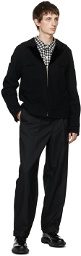 BED J.W. FORD Black Wool High-Waist Trousers