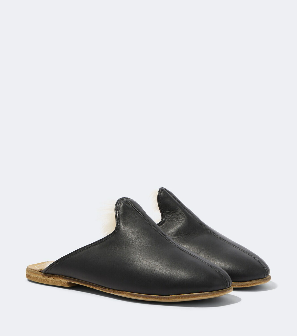 Sabah Shearling-lined leather mules