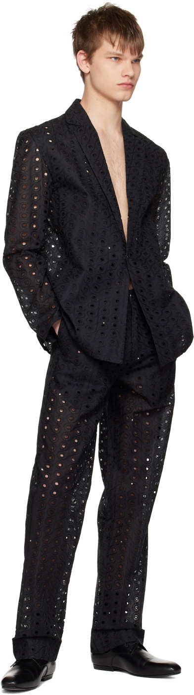 Tokyo James Black Cutout Blazer