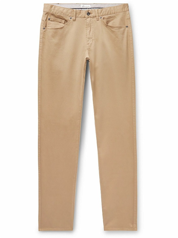 Photo: Peter Millar - Ultimate Slim-Fit Straight-Leg Stretch Cotton and Modal-Blend Sateen Trousers - Neutrals