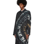 Dries Van Noten Reversible Navy Tie Dye Coat