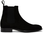 Brioni Black Leather Chelsea Boots