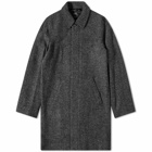 A.P.C. Men's Pete Herringbone Mac in Heathered Anthracite