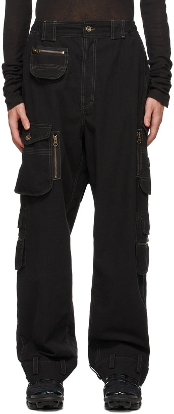 Photo: Hyein Seo Black Cotton Cargo Pants