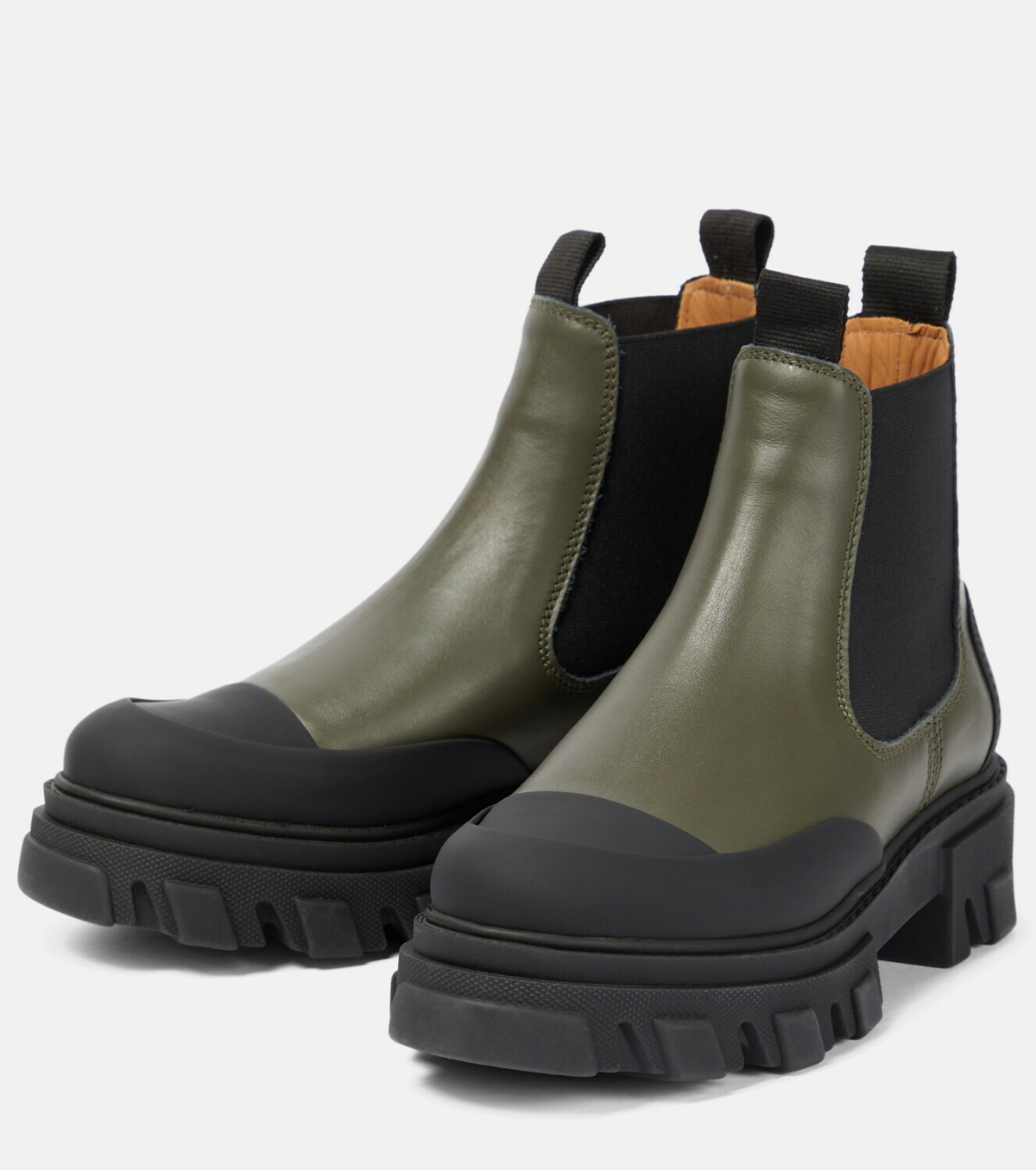 Ganni Leather Chelsea boots