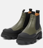 Ganni Leather Chelsea boots