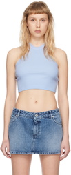 HALFBOY Blue Overlock Stitch Tank Top