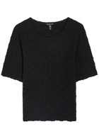 Eileen Fisher Textured Fine-knit T-shirt Black