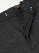Zegna - Tapered Wool Trousers - Gray