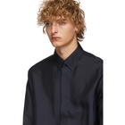 Brioni Blue Silk Regular Shirt