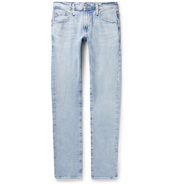 Photo: AG Jeans - Tellis Slim-Fit Faded Stretch-Denim Jeans - Blue