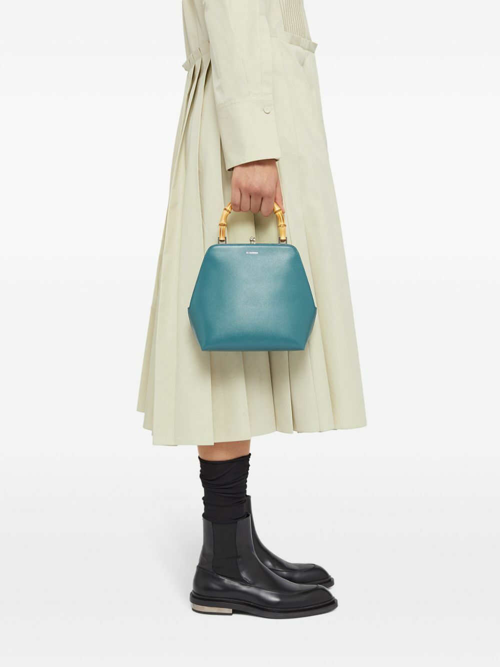Jil Sander Blue Goji Bamboo Tote Bag Jil Sander