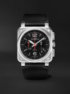 Bell & Ross - BR 03 Automatic Chronograph Stainless Steel Watch, Ref. BR0394-BLC-ST/SCA