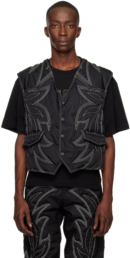 Photo: Bally Black Embroidered Vest