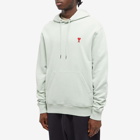 AMI Men's Small A Heart Popover Hoody in Pale Green